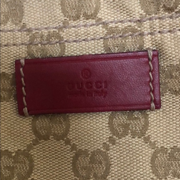 Gucci Handbag. Canvas with leather detail. - Picture 4 of 8